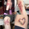 Real bruise feeling heart star fashion tattoo sticker waterproof, 1 set, A+B+C+D design / 리얼 멍느낌 하트별 패션 타투스티커 방수, 1세트, A+B+C+D 디자인