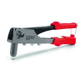 Novus Blind Riveting Pliers N-10 Set - Including 15x Aluminium Blind Rivets A2.5, A3, A4 and A5, Return Spring for 1-Hand Operation