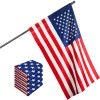UD_USA American Flag 2x3FT 5-Pack Pole Sleeve Embroidered Polyester By