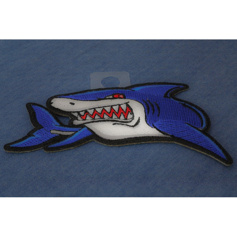 Ivamis Iron on Shark Patch - 4x2.75 inch - P7032