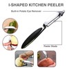 Potato Peeler, Peeler, Ergonomic, Rust-Free Carbon Steel Blade, Versatile &