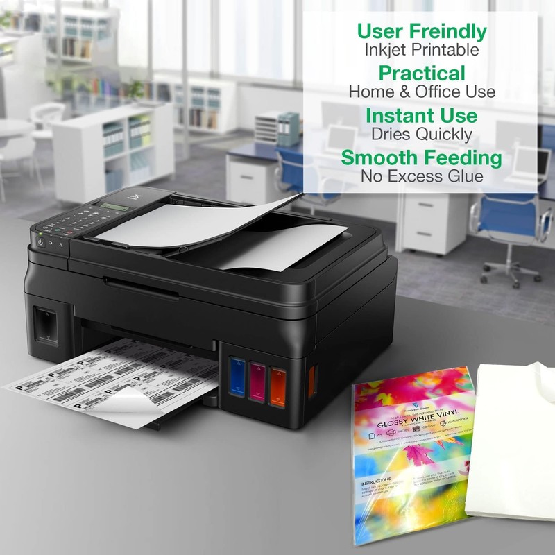 Evergreen Goods 20 Sheets Printable Sticker Vinyl for Cricut Cutters
