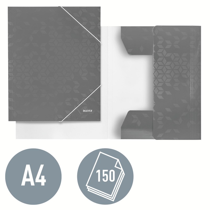 Leitz 3-Flap Folder, Holds up to 150 A4 Sheets, Elastic