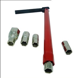 Bodeshis Tap Wrench Tool for Tight Space, Sink Tap Spanner, 8-13mm Pipe Repair L-Shaped Wrench, Carbon Steel Tap for Bathroom Faucet, Kitchen Sink, Valve Adjustment