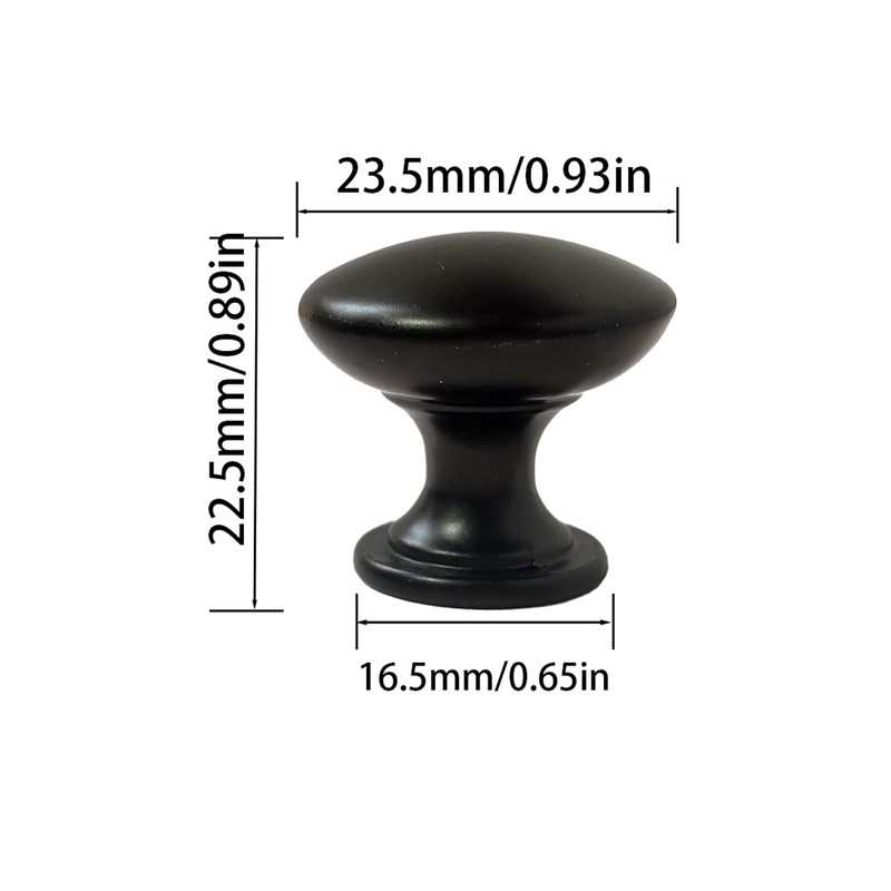 Eledabra Kitchen Cabinet Knobs Drawer Dresser Knobs Matte Black Zinc,
