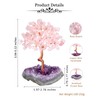 JSDDE Rose Quartz Crystal Tree Healing Crystals Stone Tree with