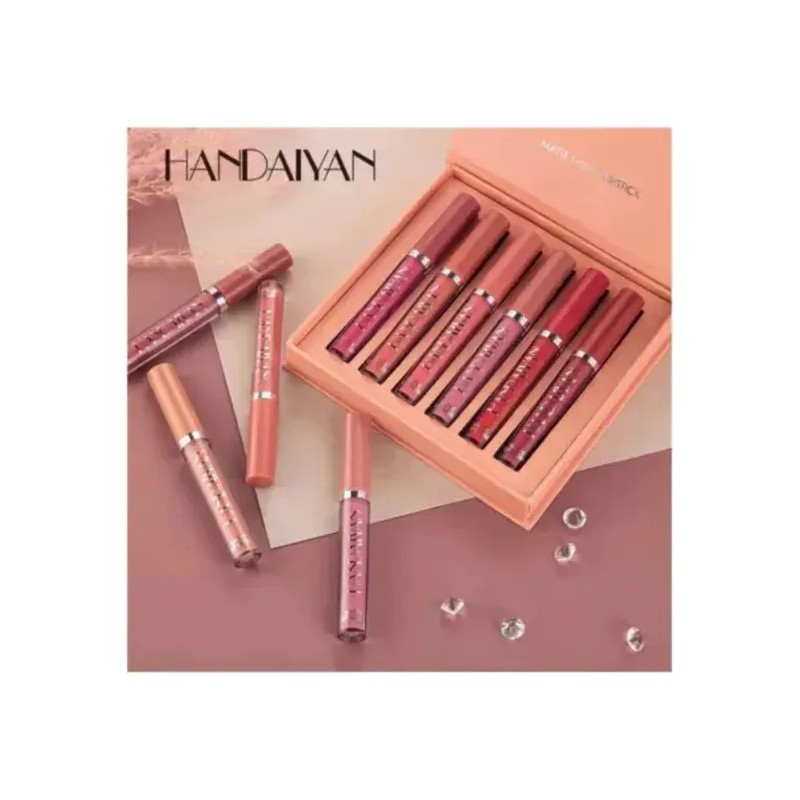 Kit De Labios Mate Hermoso, Set De Regalo De 6