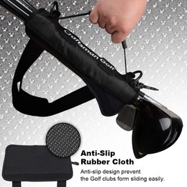 CRAFTSMAN Golf Club Storage Holder, Bag, Case, Compact Carrier, Holds 9 Pieces, Tee Storage, Includes Hooks, Practice, Portable, Ultra Lightweight, Velcro Closure, Black