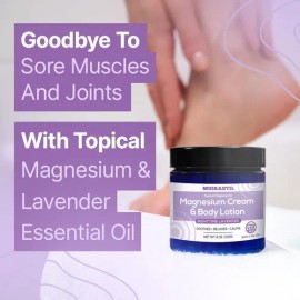 Crema De Magnesio Y Lavanda Para La Noche Y Loción Corporal