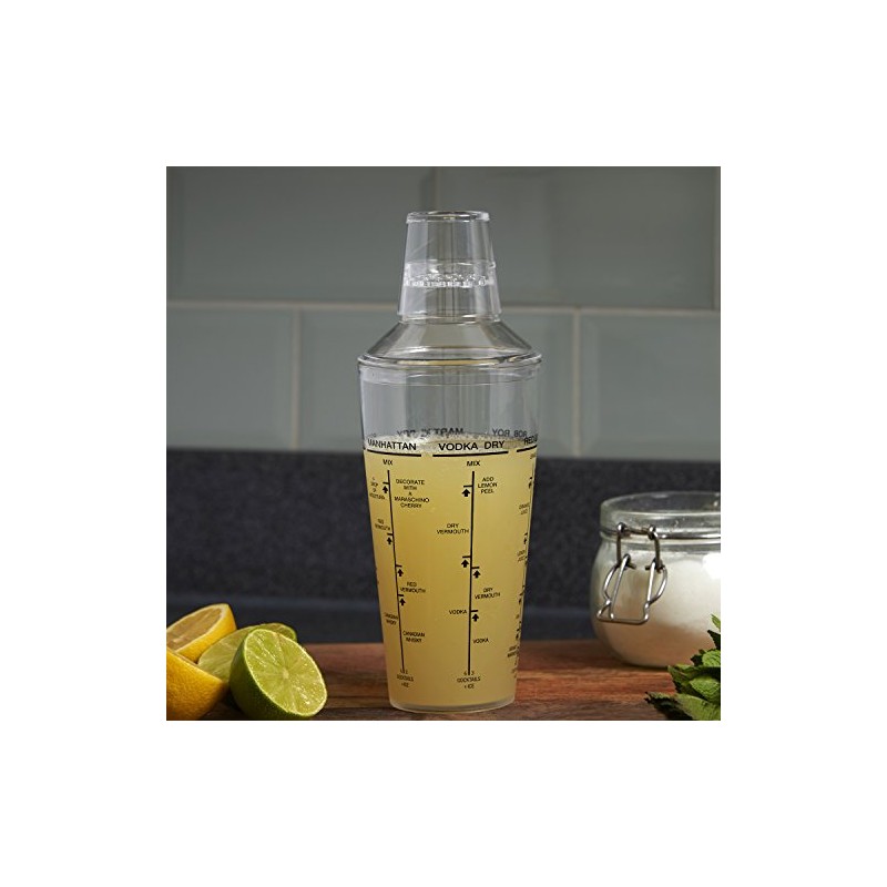 Avanti Acrylic Cocktail Shaker, 700 ml Capacity, Clear