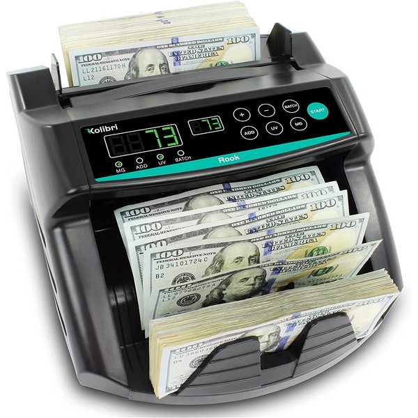 KOLIBRI Rook Money Counter with UV/MG/IR Counterfeit Detection – Count,