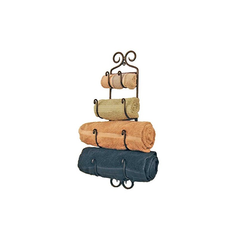 Colonial Tin Works Small Adirondack Towel Rack ~Black Wrought Iron