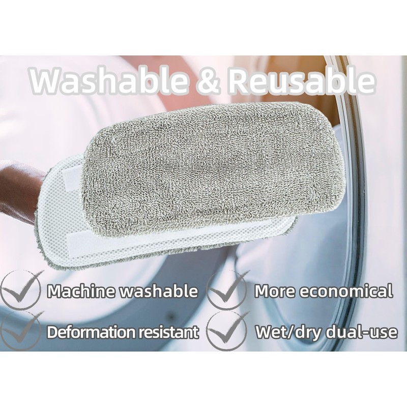 KAiSnova Steam Mop Replacement Pads Compatible with GorFanty GF-6610B/GF-6610, Washable