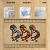 JAWO Southwestern Tribal Kokopelli Bathroom Rug - Geometric Retro Abstract