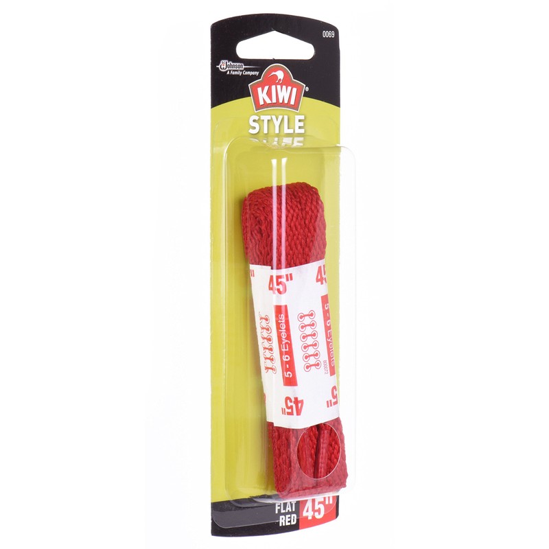 KIWI Flat Laces Red 45" 1 pair