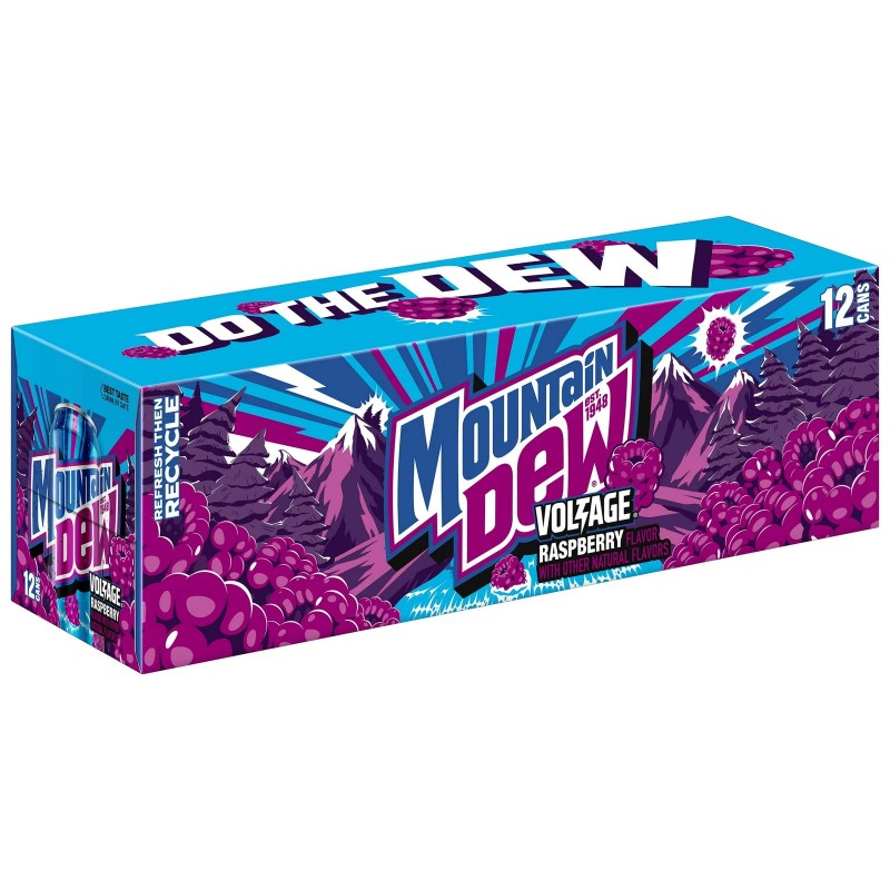 Mountain Dew Voltage Raspberry-12 OZ X 24 ONEDAY SHIPP!!!