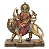 Durga Figurine Riding Lion 15 cm Buddha Decorative Hindu God