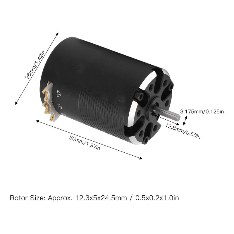 540 Sensored Brushless Motor 10.5T Supersonic Brushless Motor for 1/10