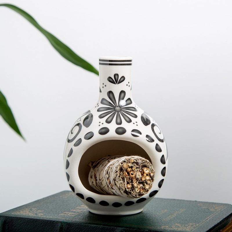 MOUGIGI Handcrafted Palo Santo Holder Ceramic Incense Burner - Compact