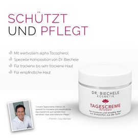Dr. Biechele - Intensive Day Cream 50 ml - Moisturising Anti-Wrinkle Cream for Dry & Sensitive Skin - Face Cream with Almond Oil & Beeswax - Women & Men