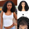 Braided Wigs for Black Women Side Part Braids Cornrows Lace
