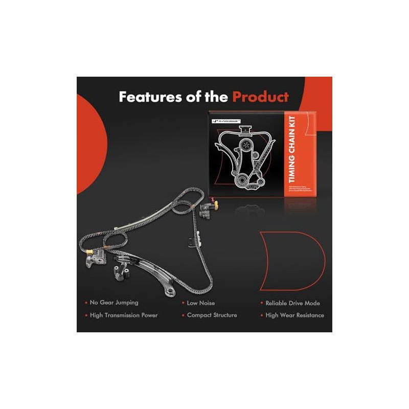 A-Premium Kit de 9 Cadenas de Distribución c/Tensor y Guía