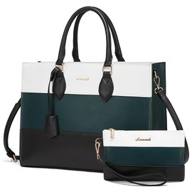 LOVEVOOK Laptop Tote Bag for Women, Work Totes Business Office Computer Briefcase with Clutch Purse