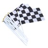 TOYMYTOY 25pcs Black and White Checkered Hand Flag Racing Polyester