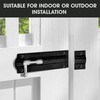 Primes DIY Heavy Duty Tower Bolt, Black, 10 Inch, Steel,