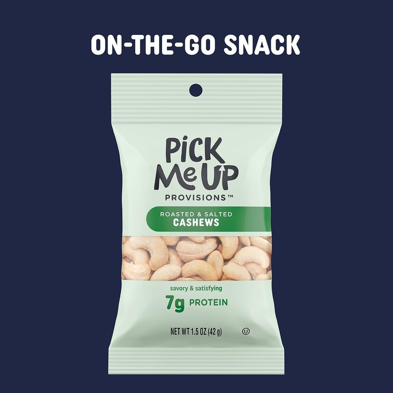 Pick Me Up Provisions Roasted & Salted Cashews, 1.5 Oz,