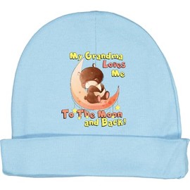 inktastic My Grandma Loves Me to The Moon and Back Baby Beanie Hat Small Light Blue 351ea