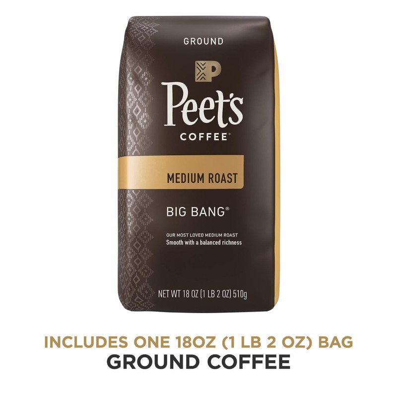 Peet's Coffee, Medium Roast Ground Coffee - Big Bang 18