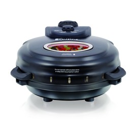 Euro Cuisine PM600 Crispy Crust 12" Rotating Pizza Maker with Stone & Baking Pan, Counter Top, Black
