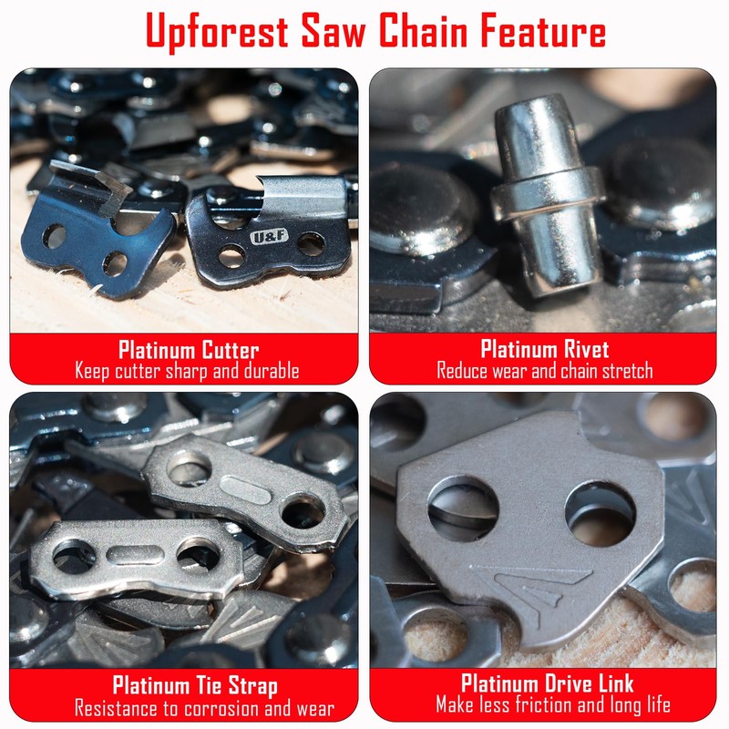 20" Chainsaw Bar & Chain Combo 3/8” Pitch, 050 Gauge,