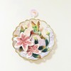 Minigift Ceramic Collections Plate, 3D Hand-Painted Hummingbird and Flower Decorative
