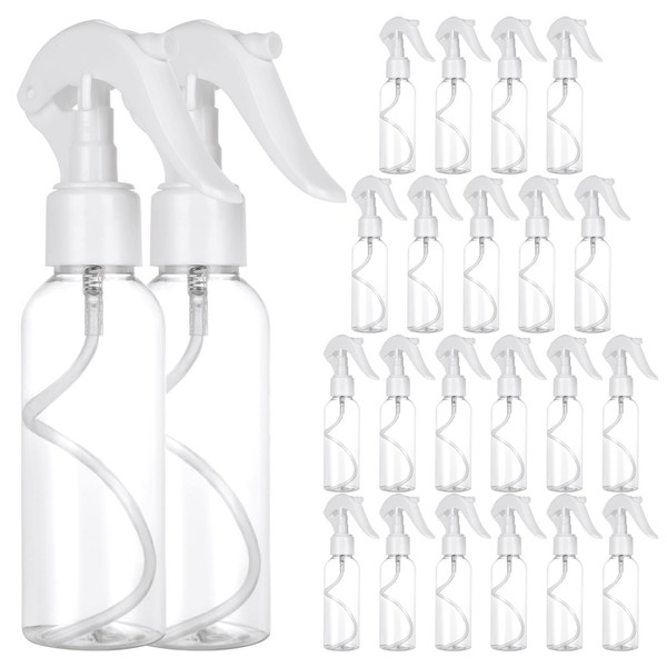 LOEQIAN 24 Pack Clear Spray Bottle, 3.5oz/100ml Plastic Fine Mist
