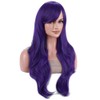 IMISSU 70 cm Long Hair Water Wavy Wigs with Fringe