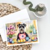 Caroline's Treasures DAC6893GCA7P Decorating Easter Schnauzer Greeting Cards Pack of