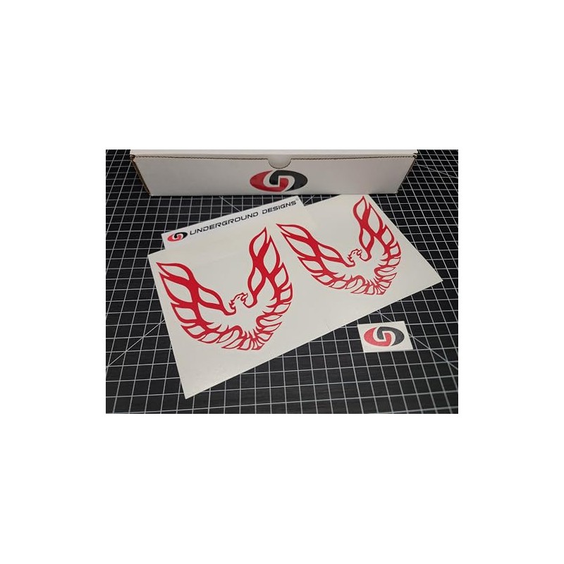 Firebird Decals (2pk) Retro Pillar Window Accent Stickers Fits Pontiac