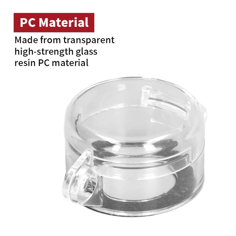 HiLKCO 1.18in (30mm) Transparent Lockout Box for Emergency Stop Wall