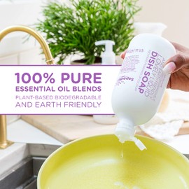 Sapadilla Liquid Dish Soap - Sweet Lavender + Lime - Made with 100% Pure Essential Oil Blends, Tough on Grease, Aromatic & Fragrant Dishwashing Liquid, Plant Based, Biodegradable, 12 Ounce (Pack of 3)