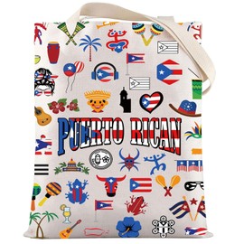 LEVLO Puerto Rico - Bolsa de mano puertorriqueña, regalo turístico de Puerto Rico, bolsa de hombro de viaje para Puerto Rico Merch, Bolso puertorriqueño, M