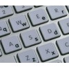 Apple English (Lower CASE) Sticker for Keyboard with Black Lettering