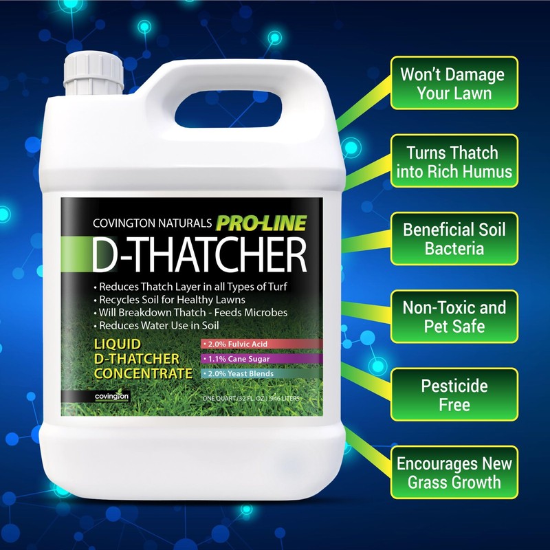 Covington PRO-LINE D-THATCHER Liquid Dethatcher (32oz) – Lawn Thatch Remover