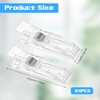 24Pcs Clear Plastic Pleated Paper Blinds Clips, Temporary Window Blinds