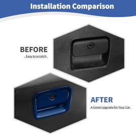 RT-TCZ Glove Box Compartment Handle Trim Cover Co-Pilot Storage Organizer Lock Interior Accessories for Jeep Wrangler 2018-2023 JL JLU Gladiator JT (Blue)