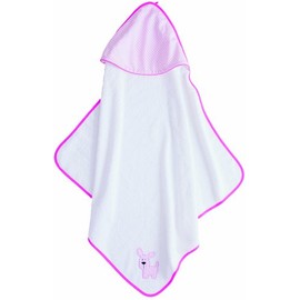 'Smithy Fashion 1403024 with Lucky Dog Design White/Pink, 100 x 100 cm