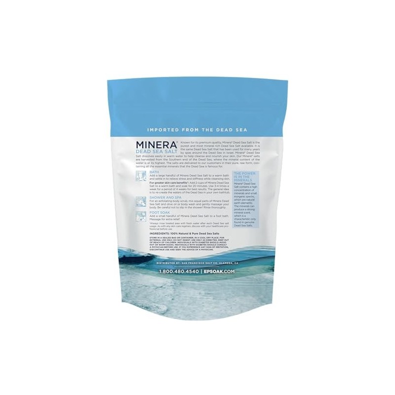Minera Dead Sea Salt, 100% Pure & Natural, 2 Lbs.