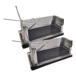 Jal 2 Ratoneras Tipo Jaula Trampa Raton Rata 27cm