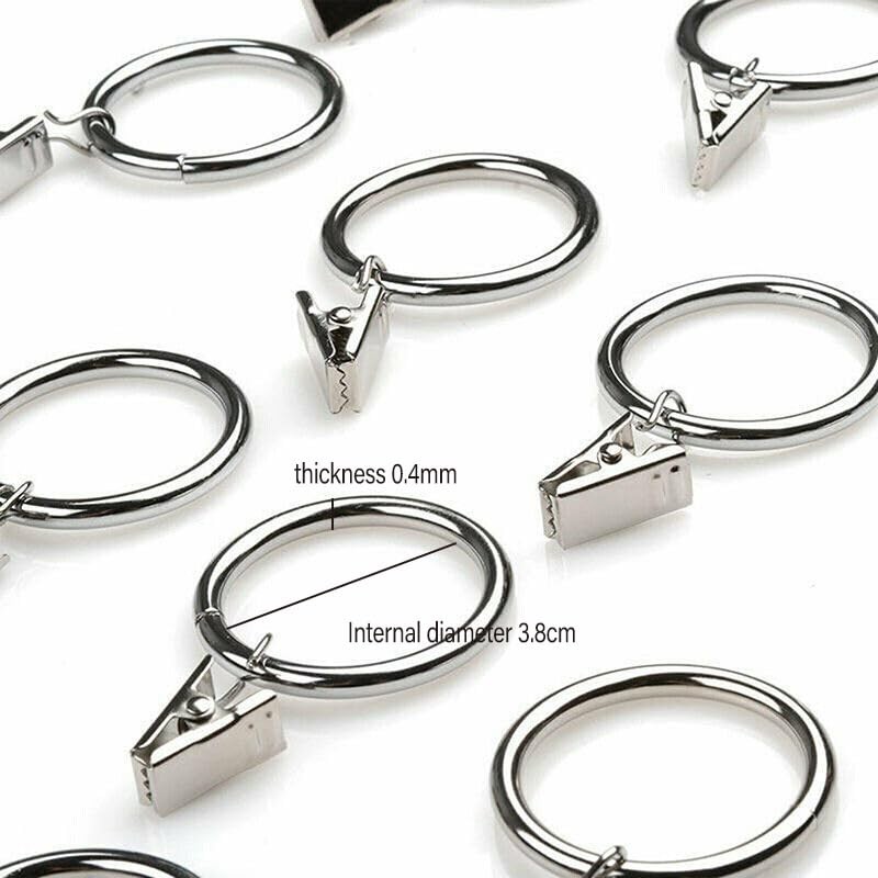 AIMALL 10pc Multipurpose Window Curtain Clothes Metal Clips Rings Hook